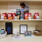 Photograph of coffee on a shelf