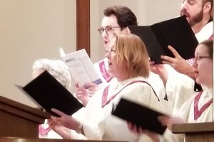 Photo of a choir singing