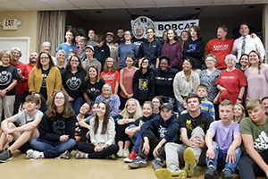 A photo of a group of people from the church